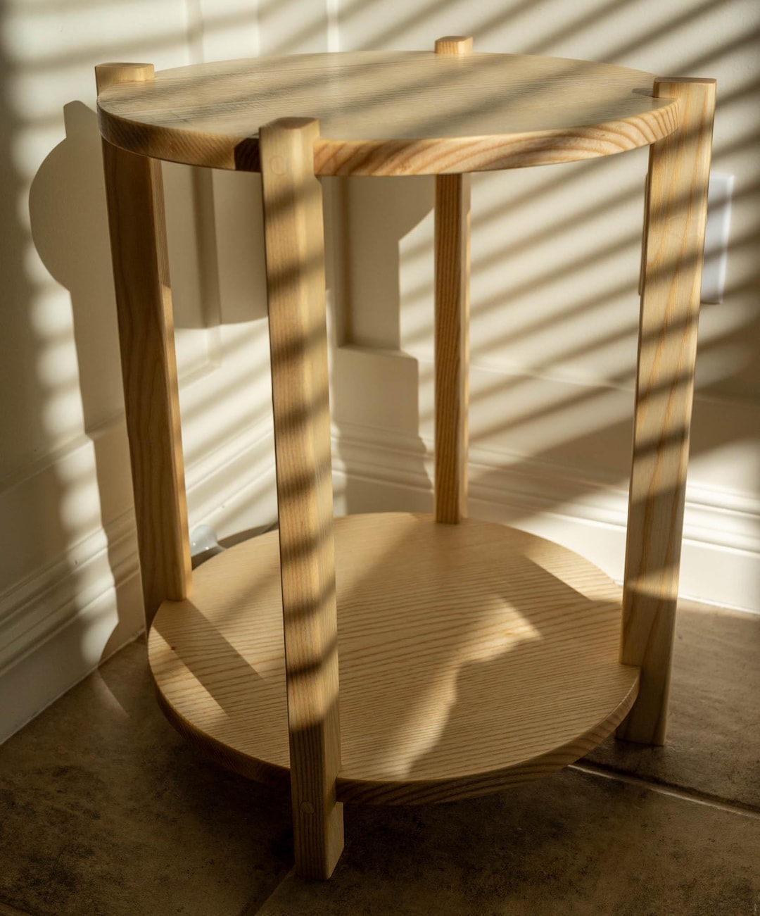 Solid Ash Modern End Table or Plant Stand - Etsy