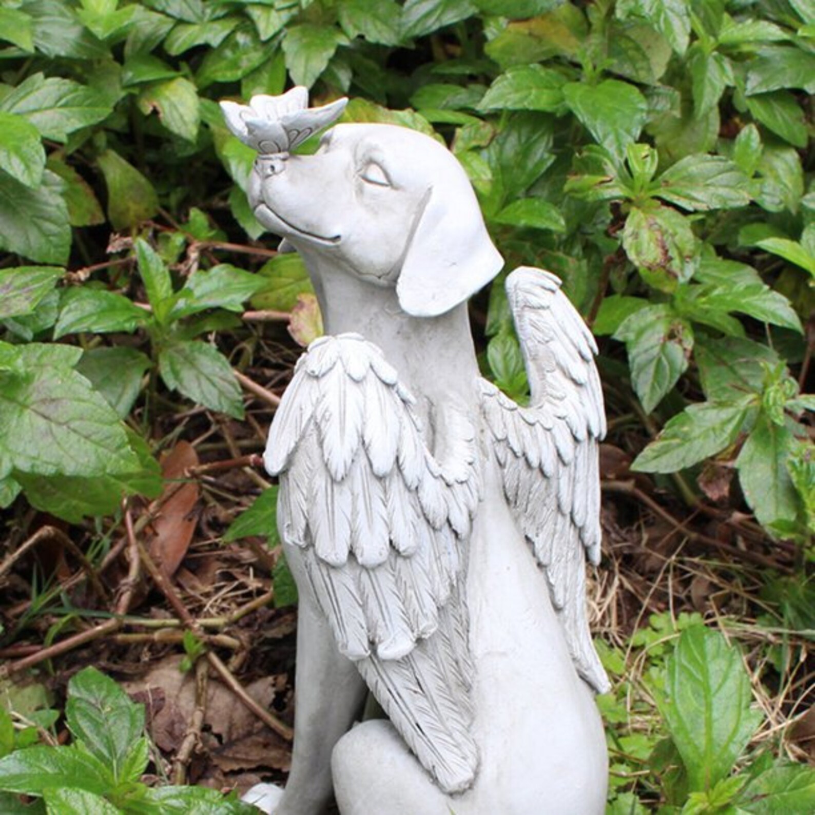 Dog Memorial Statue Pet Memorial Gifts Handmade Angel Dog Etsy