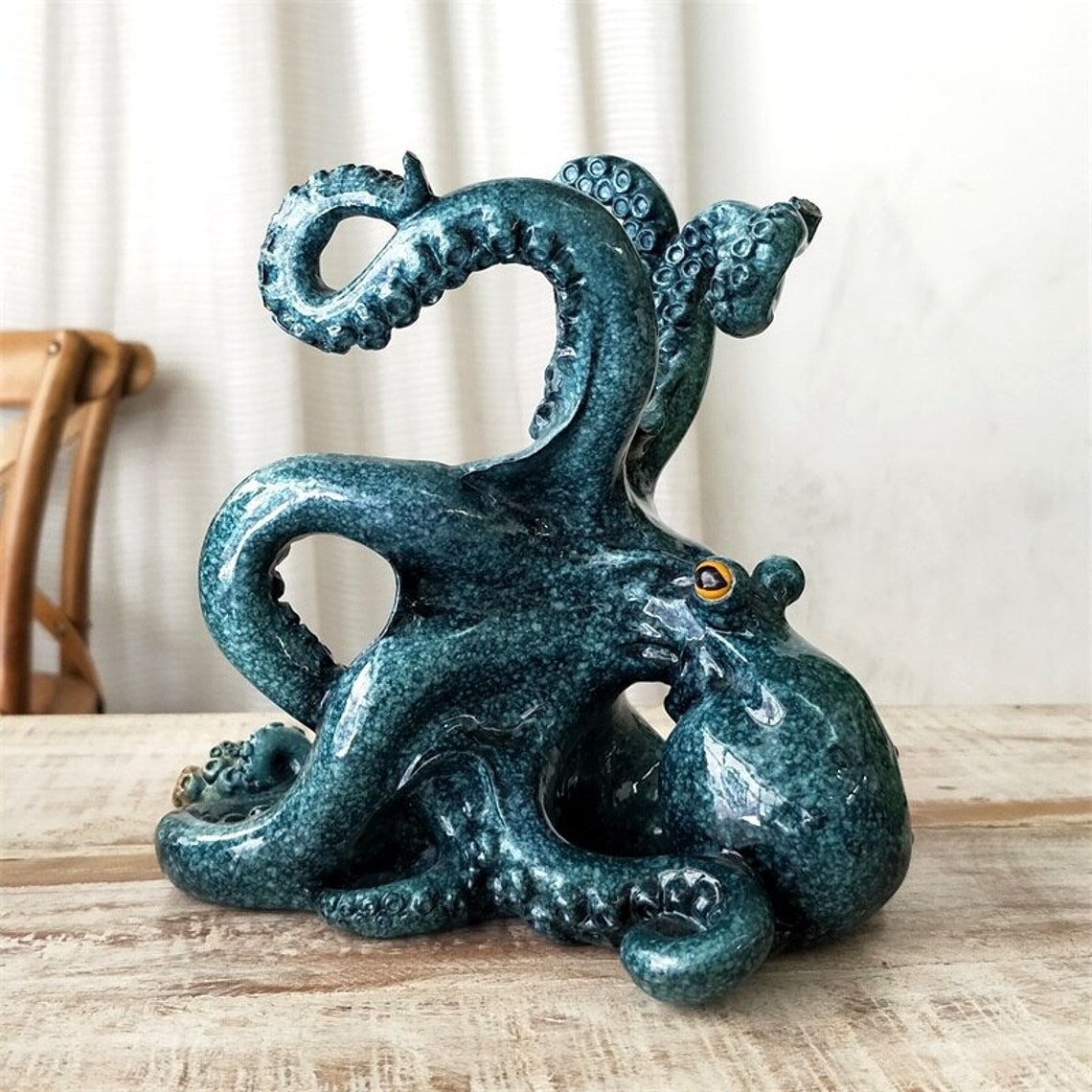 Octopus Wine Rack Octopus Mug Holder Sculpture Octopus Decor Etsy