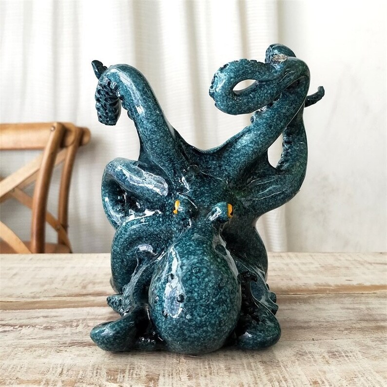 Octopus Wine Rack Octopus Mug Holder Sculpture Octopus Decor Etsy