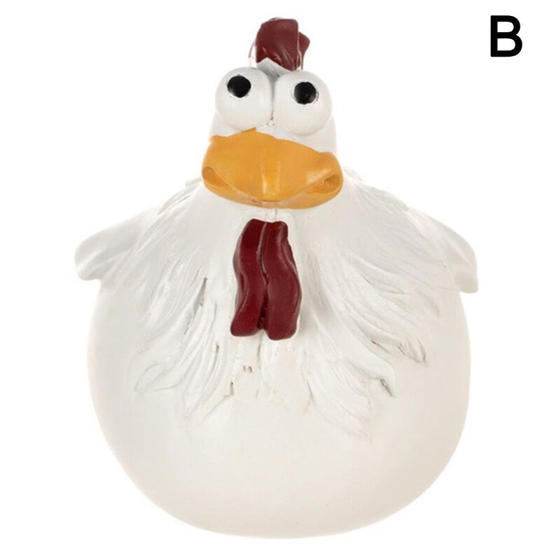 Funny Yard Art Chicken Figurines Decor Garden Decoration Etsy