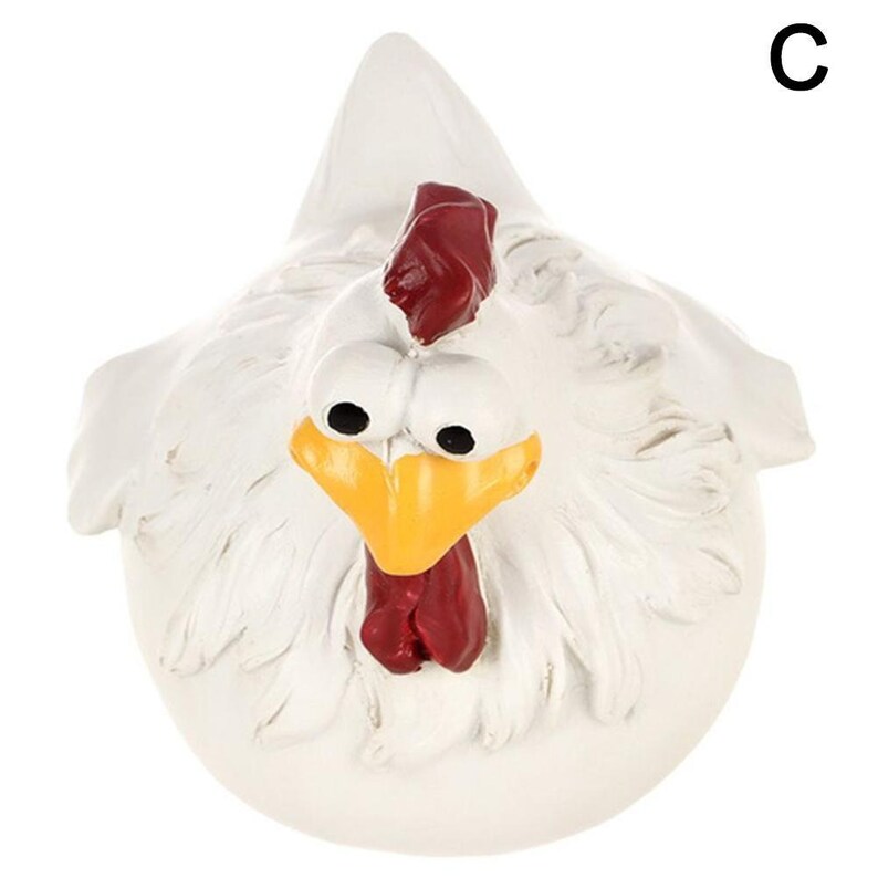 Funny Yard Art Chicken Figurines Decor Garden Decoration Etsy