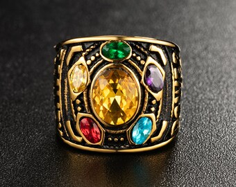 Thanos Rings Infinity Gauntlet Power Ring Avengers 4 Endgame Cosplay Jewelry US Thanos Rings Infinity Gauntlet Power Ring Avengers 4 Endgame Cosplay Jewelry US