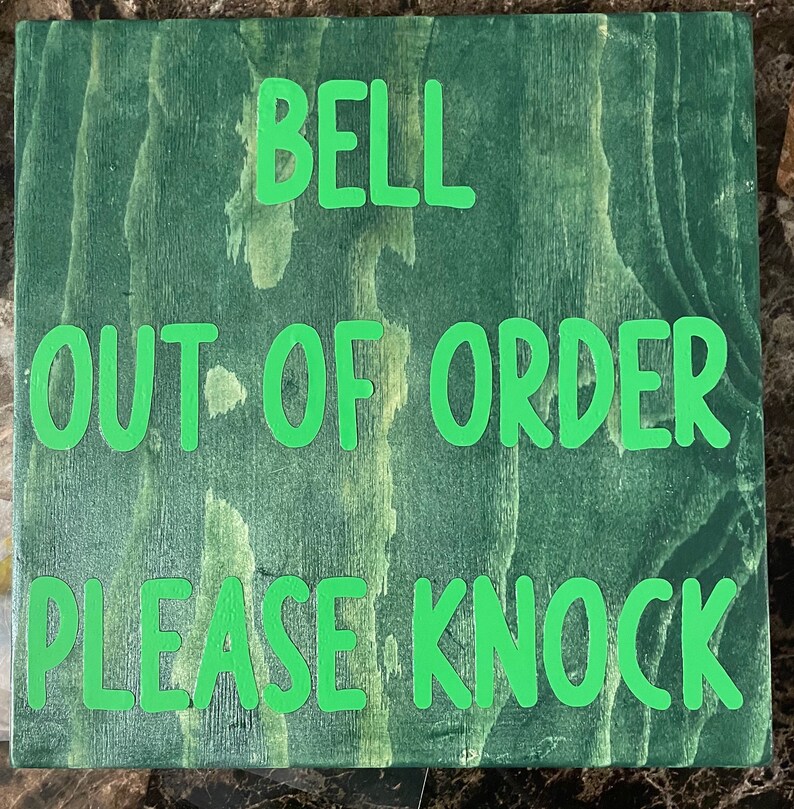 Bell Out of Order Please Knock Wizard of Oz Etsy