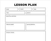 Daily Lesson Plan-Black & White Standard