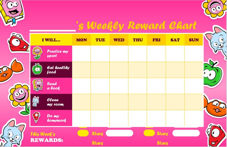 Children's Reward Chart - Etsy