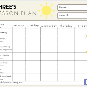 Three&#39;s Weekly Lesson Plan- Color Style