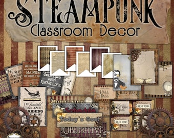 Middle or High School Classroom Decor - Steampunk Theme