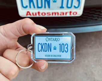 Metal Tag Charm KeyRing Charm Vintage Keychain Charm Unique Pendant Miniature Pendant Tag License Plate Tag War Amputations Canada