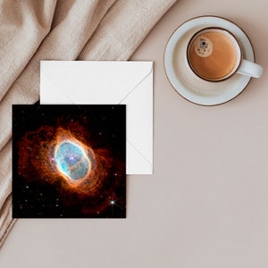 Space Card - Nébuleuse de l'Anneau Sud - Carte de voeux, anniversaire, Noël, fête des pères, remerciement. Idéal pour les passionnés de l'espace et les astronomes.