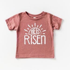 He Is Risen Shirt Toddler Christian Easter Shirt for Kids Toddler Shirt Christian Shirts Kid Sunshine Youth Shirt He Is Risen Shirt for Boys