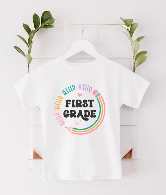 Hello First Grade T-Shirt 1st Grade Back To School Hello First Grade T-Shirt 1st Grade Back To School