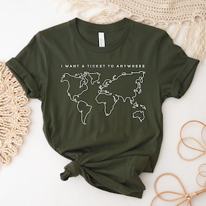 Road Trip Shirt, Travel Shirt, Traveler Gift, Travel Lover, Geography Shirt, Geography Teacher, Exchagne Student, Wanderlust, Adventure Tee