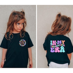 In My Threenager Era Toddler Shirt, Third Birthday Toddler Tee, Birthday Girl Shirt, Girls Birthday Tee, Birthday Kids, Birthday 3 T-Shirt