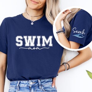 Personalized Swim Mom Shirt, Shirt for swim mom, Custom Swim Mom Shirt, Swim Mom T-Shirt, Sports Mom Tee, Customized Swim Mom Gift