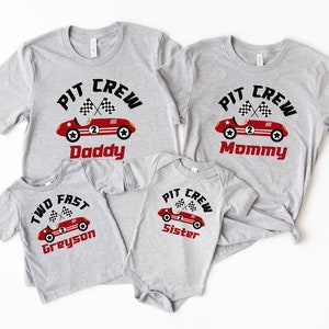 Race birthday shirt, Race theme birthday party shirt, Family matching Pit Crew shirts, Race Personalized birthday shirt