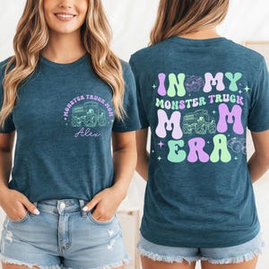 Custom Monster Truck Mom Shirt, In My Monster Truck Mom Era Tee, Boy Mom Shirt, Race Day Mom Shirt, Monster Jam Mom Gift image 1