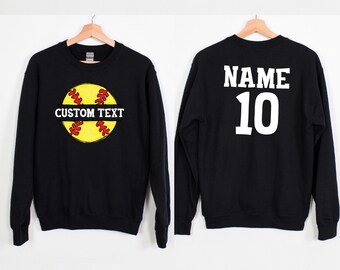 Customized Softball T-Shirt, Name and Number, Customize Shirt, Sports Team Shirts, Dad Gift, Gift Idea, Your Own Writing,Personalized custom