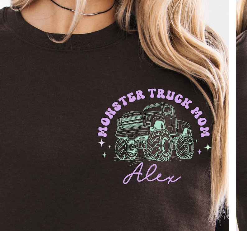 Custom Monster Truck Mom Shirt, In My Monster Truck Mom Era Tee, Boy Mom Shirt, Race Day Mom Shirt, Monster Jam Mom Gift image 2