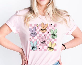 Chemise du jour de Pâques, chemise lapin de Pâques, sweat chrétien de Pâques, cadeau chrétien de Pâques, chemise religieuse lapin, jolie chemise chrétienne