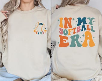 In My Softball Era Shirt, Softball Game Day Shirt, Custom Softball Team Tee, Softball Mom Shirt, Travel Ball Outfit