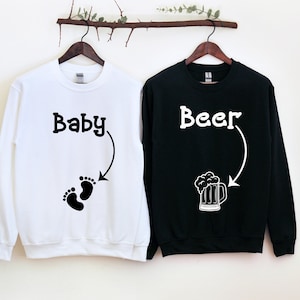 Pregnancy Announcement Shirt, Funny Couple Shirts, Baby and Beer Shirts, Baby Announcement, Baby Shower Ideas Shirts, Pregnant AF