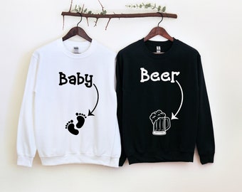 Beer Couple And Baby T Shirt Pregnancy Announcement Shirt