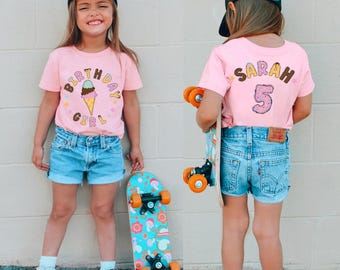Personalized Ice Cream Birthday Shirt, Ice Cream Birthday Girl, Girls Ice Cream Shirt, Ice Cream Shirt, Ice Cream Party Shirt