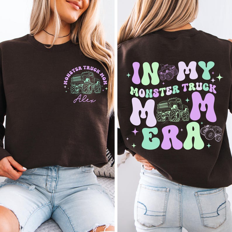 Custom Monster Truck Mom Shirt, In My Monster Truck Mom Era Tee, Boy Mom Shirt, Race Day Mom Shirt, Monster Jam Mom Gift image 10
