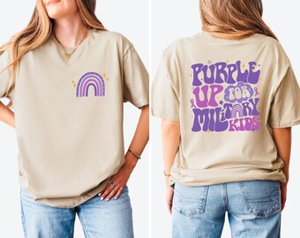 Purple Up For Military Kids Shirt, Month of the Military Child Tee, Military Mom Appreciation Shirt, Military Kids Awareness Sweatshirt