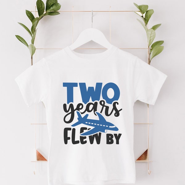 Two Years Flew By shirt, 2nd birthday shirt, Airplane birthday shirt, Second birthday, Age shirt, Plane tee, Paper plane, Air museum shirt