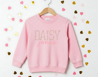 Custom Floral Name Shirt, Personalized Name T-Shirt, Custom Gift for Kids, Flower Letter Shirt, Custom Name Birthday Tee