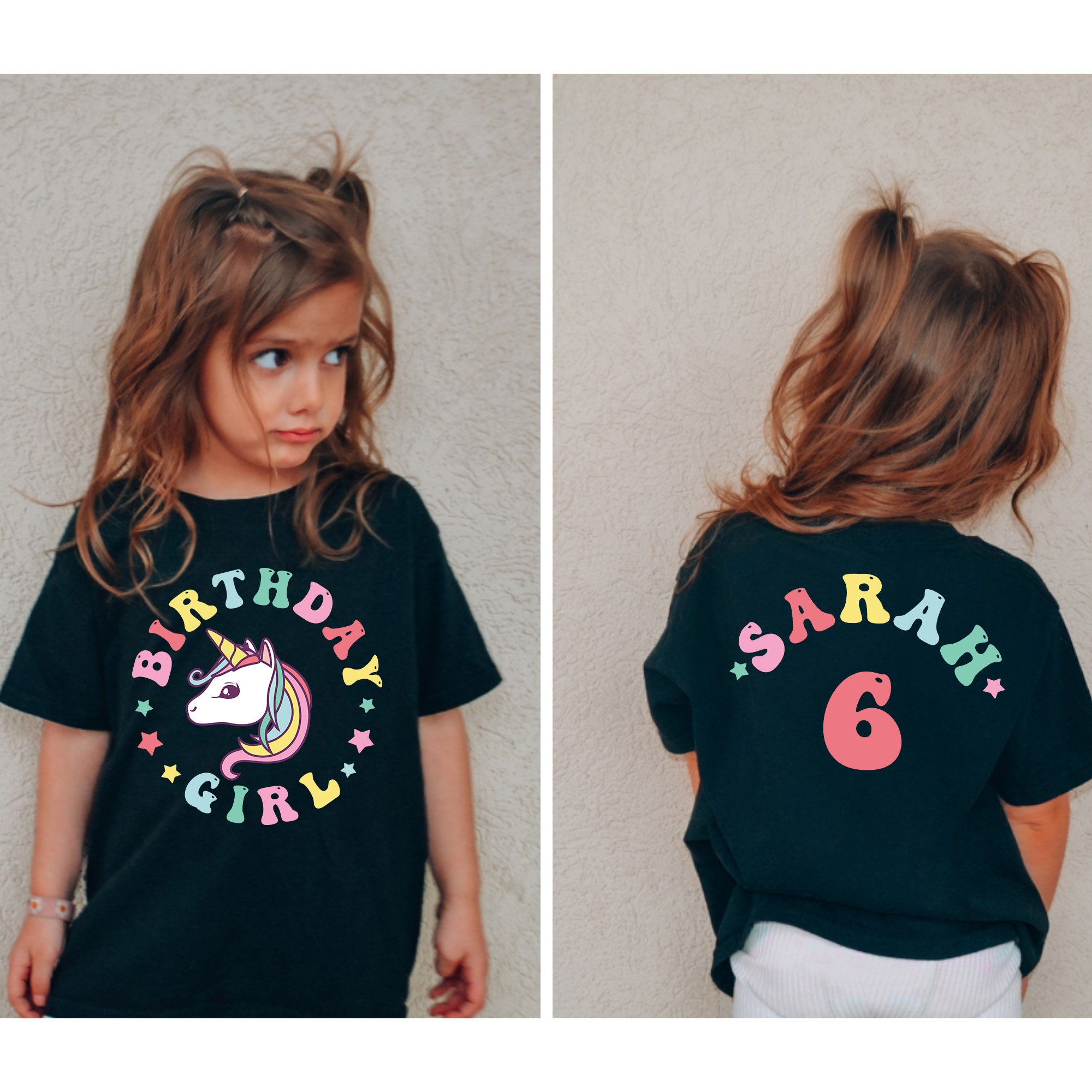 Custom Unicorn Birthday Shirt, Unicorn Birthday Girl, Girls Unicorn Shirt, Unicorn Shirt, Rainbow Tee, Unicorn Party Shirt