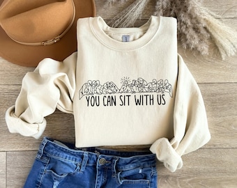 You Can Sit With Us Shirt, Christian T-Shirt, Religious Gift, Jesus Sweatshirt, Christian Church Apparel, Kindness Faith Based