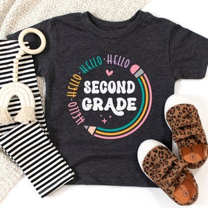 Back to School Tee for Kids, 2nd Grade Teacher Shirt, Second Grade Girls Shirt