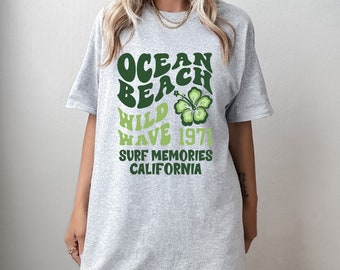 Ocean Beach Shirt, Trendy Shirts, Ocean Beach Wild Wave, 1971 Surf Memories California Shirt, Aesthetic Shirt, Summer Vibes, Vacation Shirt