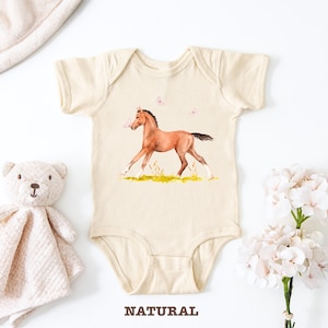 Cute Horse Bodysuit , Baby Shower Gift, Cute Baby Clothes, Cute Bodysuit, Baby Girl Bodysuit, Baby Girl, Horse Bodysuit