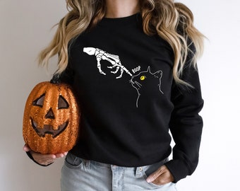 Cat Boop Shirt, Boop Shirt, Halloween Skeleton Hand Shirt, Halloween Cat Shirt, Cat Mom Shirt, Cat Dad Shirt, Cat Lovers Shirts, Cute Gifts