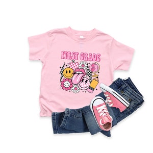 1st Grade Shirt Girl, Back to School Tee for Kids, First Grade Kids Shirts, Back to School Shirt, First Day of School Outfit