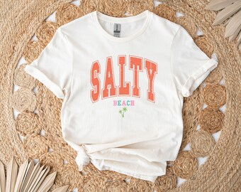 Salty Beach Shirt, Trendy Summer Gift, Salty Summer Shirt, Beach Shirt, Palm Summer T-Shirt, Summer Vibes Tee, Trendy Summer Vibes Shirt