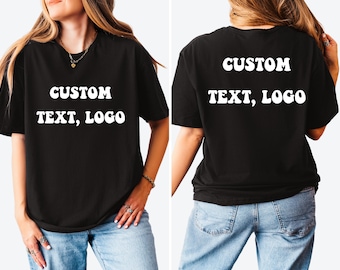 Custom Family Shirts, Personalized Text Logo Shirt, Matching Family Outfit, Custom Name Tee, Family Reunion Shirt, Custom T Shirt Gift