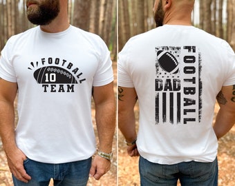 Custom Football Dad Shirt, Football Player Tee, Football Shirt for Dad, Football Lover Gift, Sports Dad Tee, Football Team Shirt