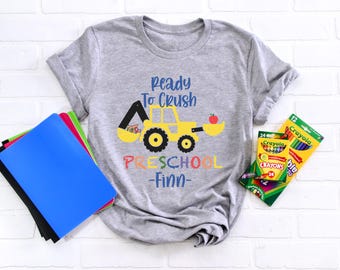 Custom Preschool Shirt, Ready To Crush Preschool Shirt, Custom Name Preschool Shirt, Back To School Shirt, First Day Of Preschool Gift Shirt