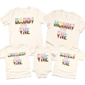 Ice Cream First birthday shirt, Ice Cream theme birthday party shirt, Family matching Ice Cream shirts, Ice Cream Personalized birthday