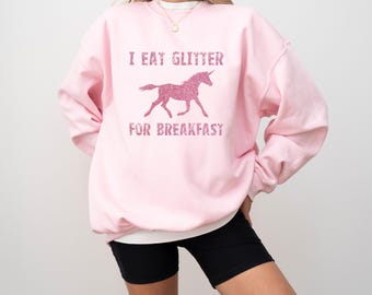 I Eat Glitter For Breakfast Shirt, Unicorn Sweatshirt, Magical Shirts, Unicorn Birthday Party Tee, Unicorn Family Tee