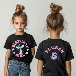 Custom Mermaid Birthday Shirt, Mermaid Birthday Girl, Girls Mermaid Shirt, Mermaid Shirt, Mermaid Tail, Mermaid Party Shirt, Family Birthday