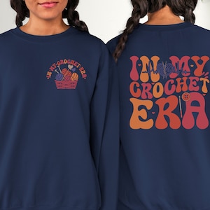 In My Crochet Era Shirt, Crochet Lover Shirt, Crafter Mom Shirt, Gift for Women, Funny Crochet Tee, Gift for Knitting Lover Sweatshirt image 3