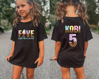 Personalized Ice Cream Birthday Shirts, 1st Ice Cream Birthday Shirts, Cute Ice Cream Birthday Shirts, Girls Birthday Shirt, 2nd Birthday
