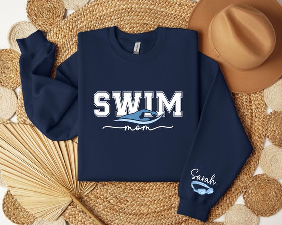 Swim Mom Sweatshirt, Custom Mom Sweatshirt, Swim Mama Hoodie, Swim Mom Gift, Sport mom shirt