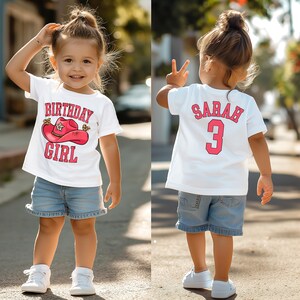 Birthday Girl Shirt, Personalized Rodeo Birthday Girl Shirt, Western Theme Birthday Tee, Country Girl Birthday Gift, Cowgirl Birthday Outfit